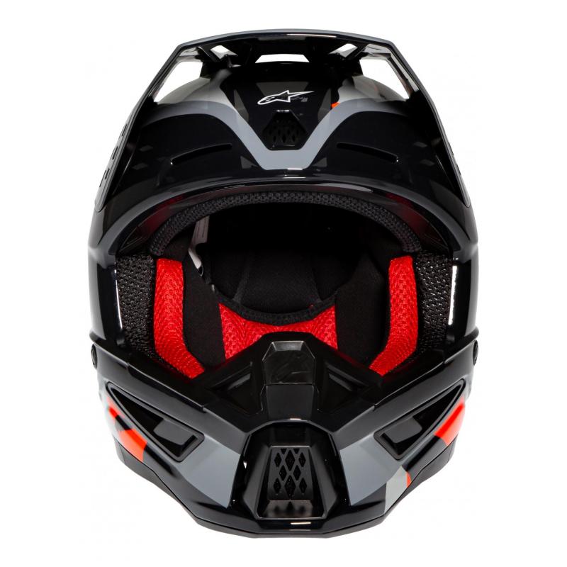 Casque Cross Alpinestars S M5 Rover Anthracite Rouge Fluo Gris