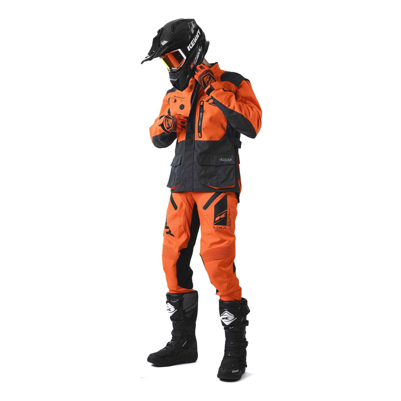 Veste Enduro Kenny Titanium Orange Noir Quipement Cross Sur La B Canerie