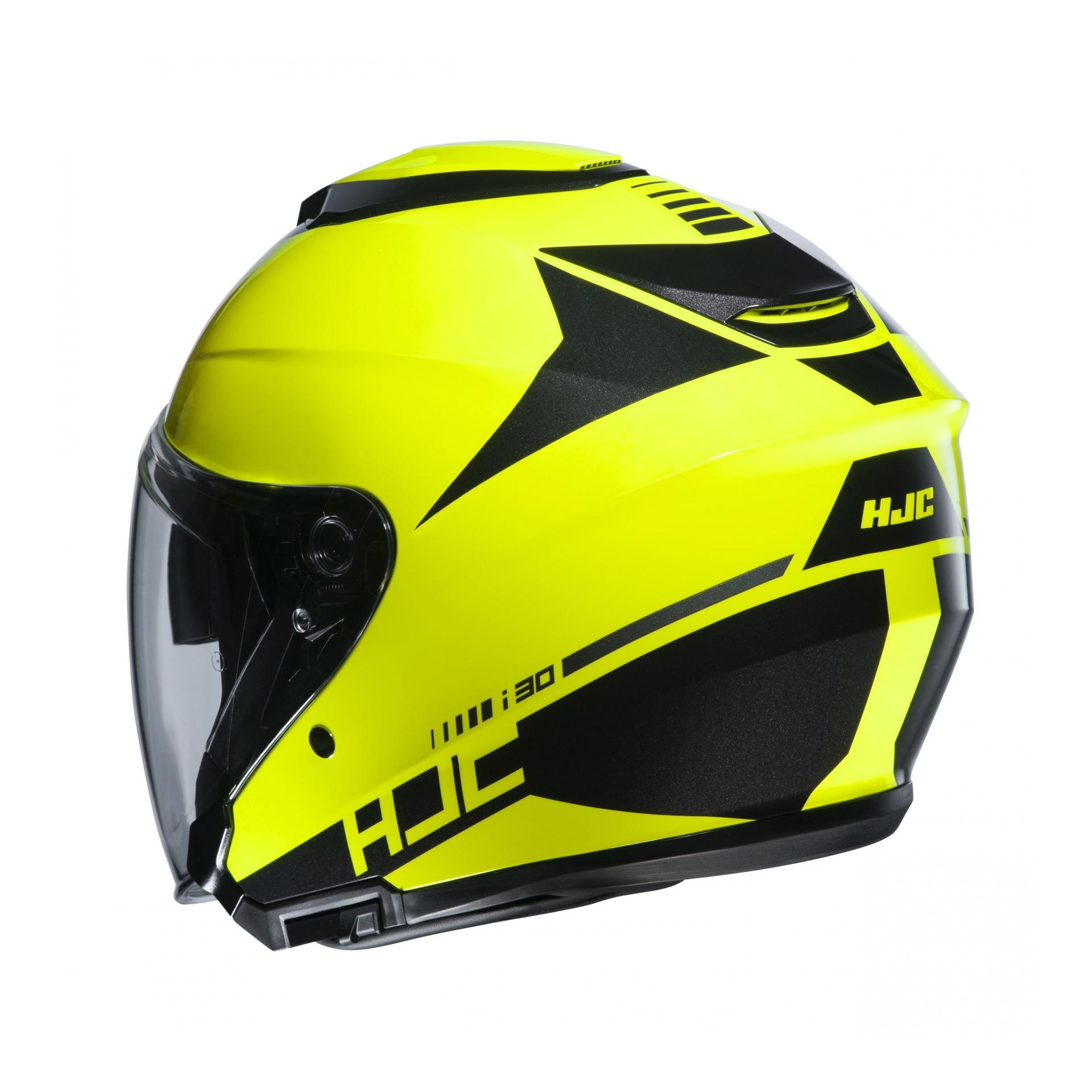 Casque Jet Hjc I Baras Mc H Jaune Fluo Noir Casque Jet Sur La B Canerie