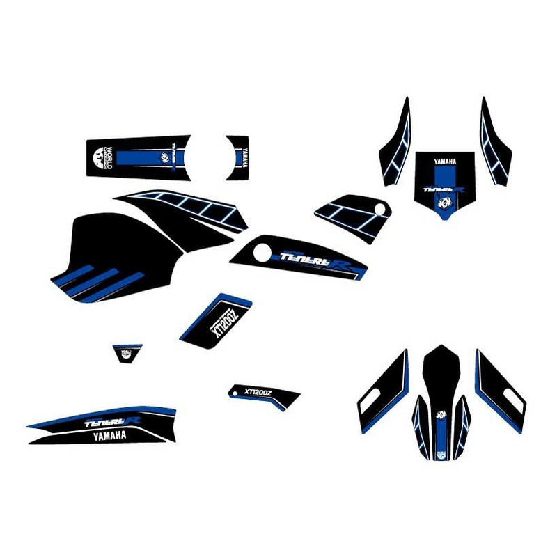 Kit déco Kutvek brillant Adventure Noir Bleu Yamaha XTZ 1200 Super