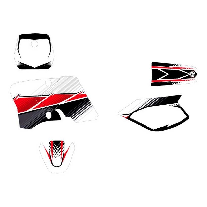 Kit D Co Kutvek Brillant Stripe Rouge Yamaha Tt R Pi Ces