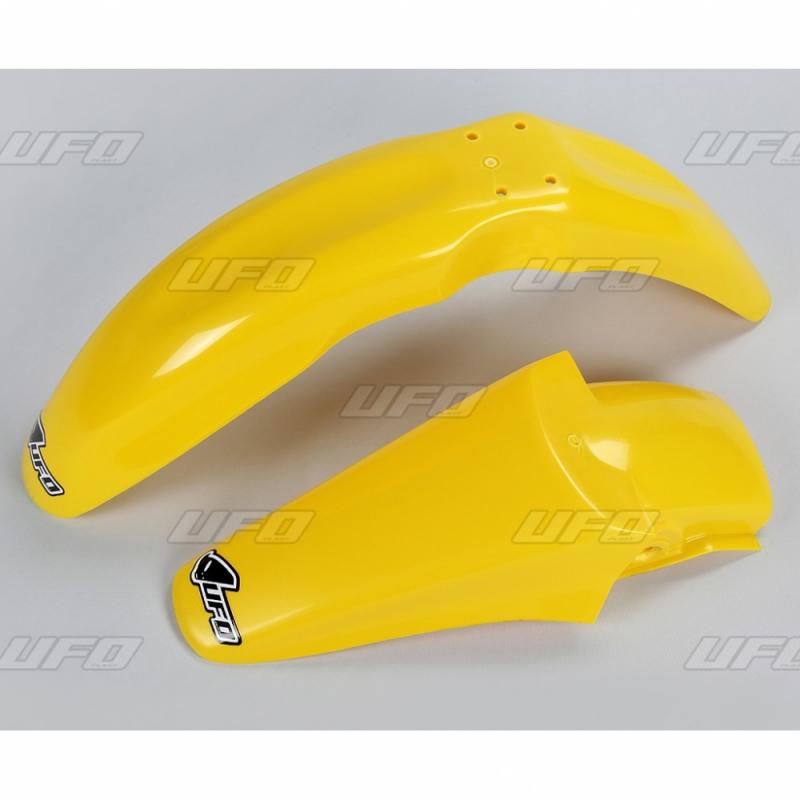 Kit garde boue avant et arrière UFO Suzuki 85 RM 00 17 jaune couleur