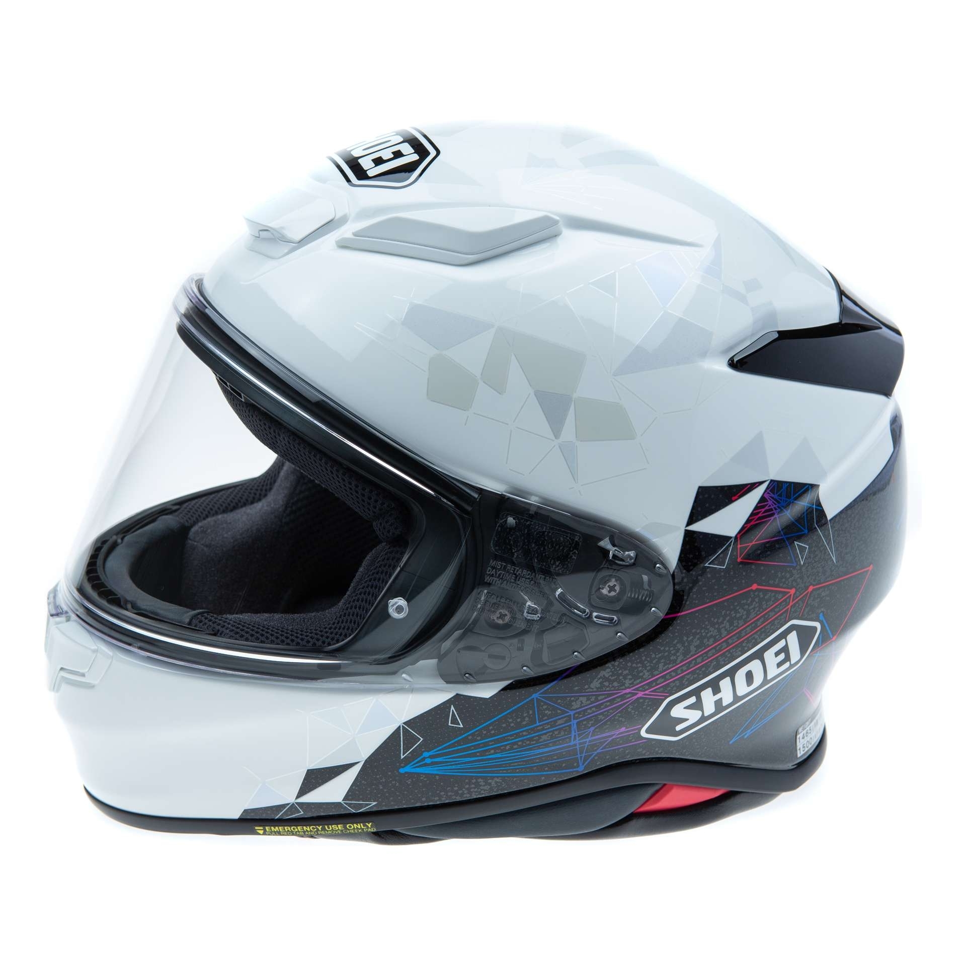 Casque intégral Shoei NXR 2 Origami TC 5 blanc noir rouge Casque