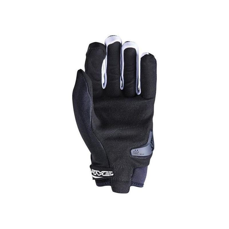 Gants Cuir Textile Five Globe Evo Noir Blanc Quipement Route Sur La