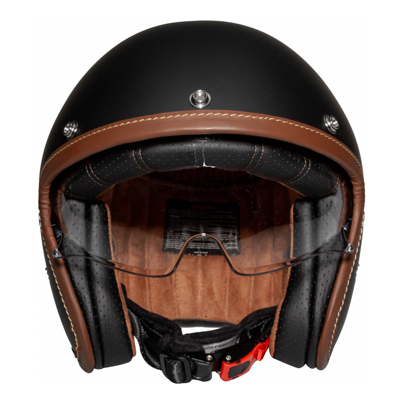 Casque Jet Helstons Naked Noir Mat Casque Vintage Sur La B Canerie