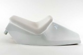 Selle polyester Grand Prix blanche avec mousse
