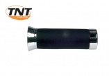Revêtements Mousse Noire Embouts Chromés(La Paire)