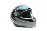 Casque Intégral Double Ecran Victoria Bull Noir Brillant