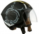 Casque jet Hebo Spitfire noir mat