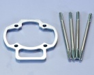 Cale Alu Cylindre 5 mm avec goujons Piaggio Nrg Typhoon Stalker