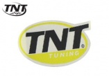 Autocollant TNT TUNING jaune 7X4 CM encollage arrière