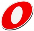 Chiffre autocollant de 0 à 9 Rouge. Hauteur 13 cm