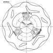 Disque de frein Wave fixe Polini D.155 MBK Yamaha Piaggio Aprilia