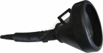 Entonnoir flexible + tuyau de 27 cm noir