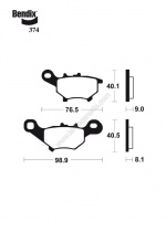 Plaquettes de frein Bendix Standard...