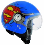 Casque Jet Axo Superman Bleu