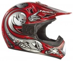 Casque cross hebo crazx rouge