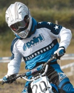 Maillot Polini Cross Comp�tition a�r� Blanc Bleu