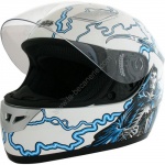 Casque integral victoria bull squeleton