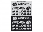 Planche autocollants Malossi Noir et Argent