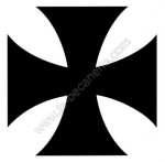 Autocollant Croix de Malte 150MM