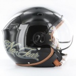 Casque bcd no fear jet 210 noir brillant verni
