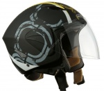 Casque jet hebo spitfire noir mat