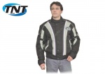 Blouson moto noir et gris