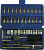 Coffret � cliquets 46 pi�ces acier vanadium