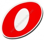 Chiffre autocollant de 0 � 9 Rouge. Hauteur 13 cm