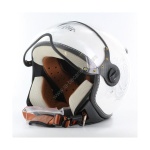 Casque bcd no fear jet 210 blanc nacre brillant