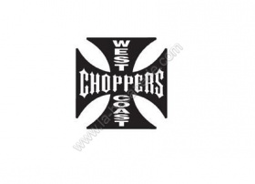 Autocollant west coast choppers noir