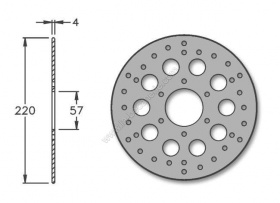 Disque de frein arri�re derbi gpr peugeot xr6 gilera gpr  d.220mm