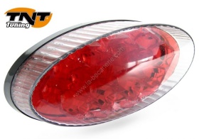 Feu arri�re volcano � leds transparent / fond rouge