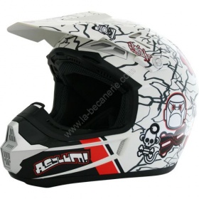 Casque off road victoria bull bd blanc