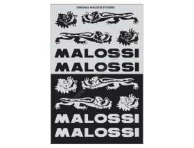 Planche autocollants malossi noir et argent