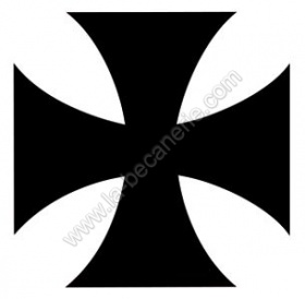 Autocollant croix de malte 150mm