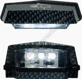 �claireur � led 12v plaque immatriculation homologu� carbone