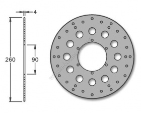 Disque de frein  avant derbi gpr peugeot xr6 d.260mm