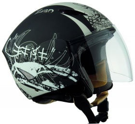 Casque jet hebo zen noir mat