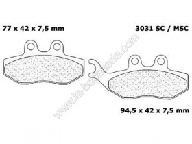 Plaquettes carbone lorraine avant rs >2000 / derbi sm >2003