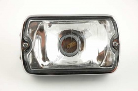 Phare rectangulaire chrom� verre transparent cyclo