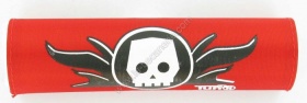 Mousse de guidon tun'r t�te de mort rouge / noire