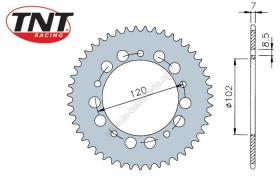 Couronne aprilia rs 1999> 47 dents 428