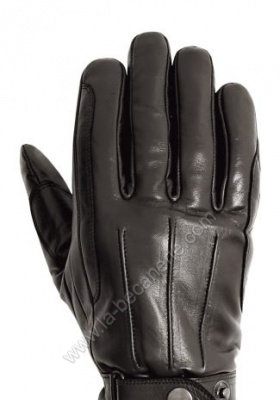 Paire gants moto oj hiver cuir noir mister