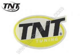 Autocollant tnt tuning jaune 7x4 cm encollage arri�re