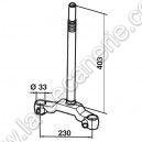 Te de fourche buzzetti d.33 elystar 50 elyseo 100 / 125 cc