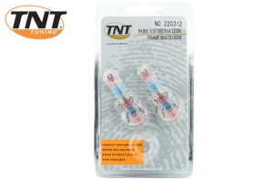 Paire de guitares � leds bleues et rouges