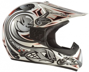 Casque Cross Hebo Crazx Blanc