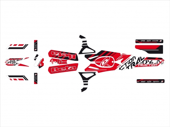 Kit déco Traction Blackbird Beta 270 REV3 03-06 noir/rouge